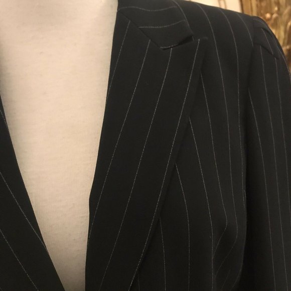 Alfani Pinstripe Blazer. Fitted. Polyester Blend. - Picture 2 of 7